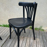 4 vintage black bistro chairs