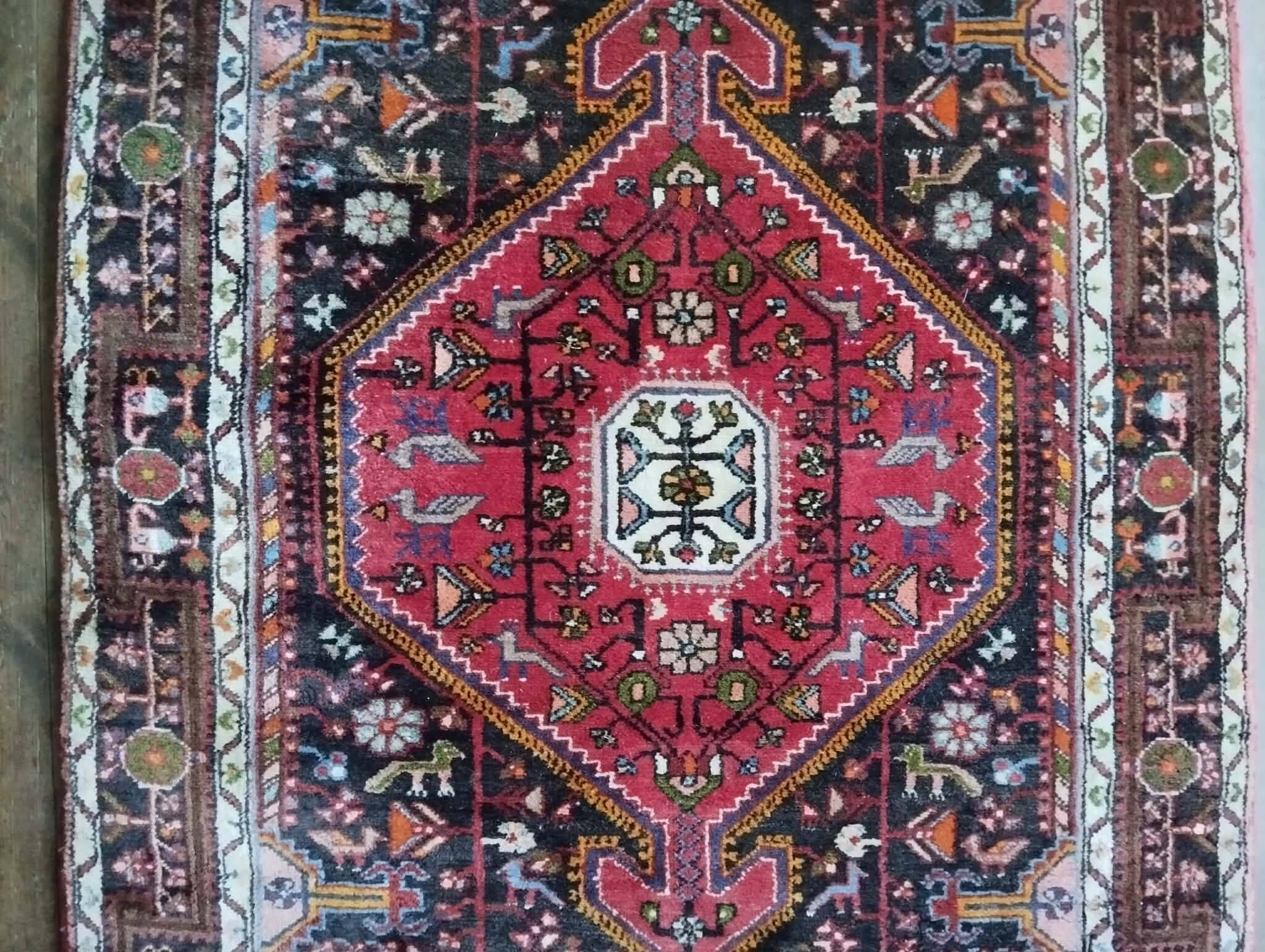 Handmade Persian Tuyserkan rug 218x124cm