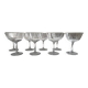 Set of 8 chiseled crystal champagne glasses