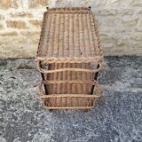 Rattan rolling table