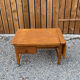 Extendable wooden desk with drawer