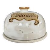 Vintage cloche butter dish in majolica