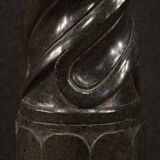 Italian twisted marble column from the 20th century
