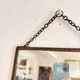 Antique Courteous Mirror Hanging Gallant Scene 19th Century Barber Chainette