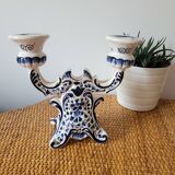2-light Delft chandelier