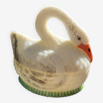 Bombonniere Cygne en opaline  Vallerysthal