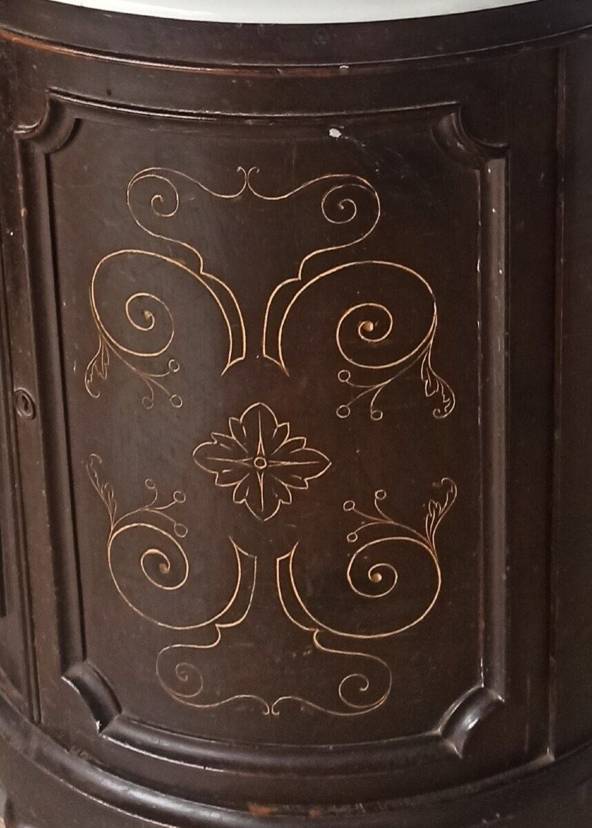 Washbasin cabinet Italy 19th century ceramic Ginori Tuscany Napoleon III