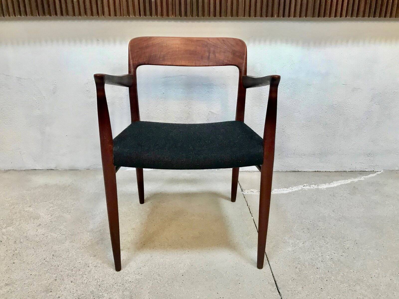 Model 56 Danish teak chair with armrests by Niels O. Møller for J.L. Møllers, 1954