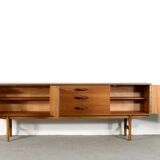 Buffet/Long John en teck « Avalon » du milieu du siècle. Style vintage élégant.