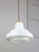 Mid-century Brass and Opaline Pendant Lamp, Italy