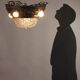 Antique Art Nouveau wrought iron chandelier, 20th century