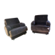 Vintage velvet armchairs