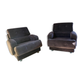 Vintage velvet armchairs