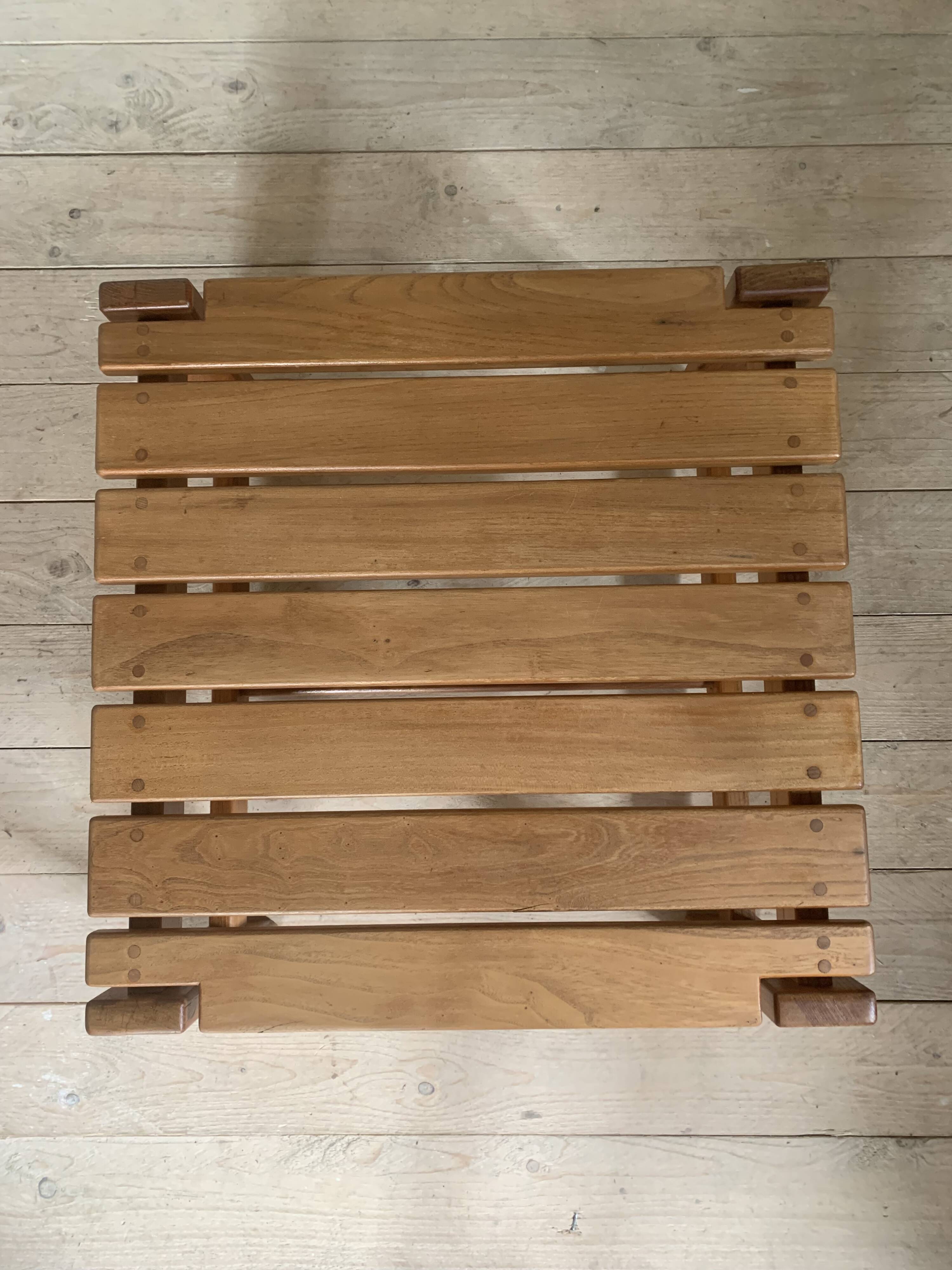 Vintage solid elm coffee table