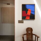 Acrylic painting on canvas "colored composition" 55x46 cm