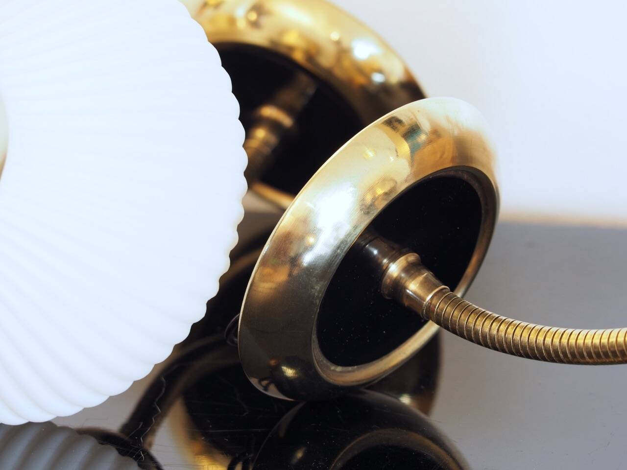 Pair of brass tulip wall lights