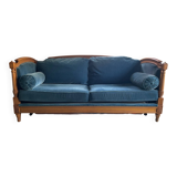 Vintage Velvet Jean Roche Bois Sofa