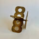 Brutalist bronze candleholder, 1970s