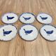 Set of 6 plates, entirely handmade.