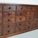 Very Large Antique Hardwood Apothecary Cabinet / Bank of Drawers, ca 1900