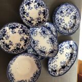 Lot of plates in earthenware creil mounteau