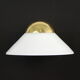 Wall light brass and opalescent glass white lights Deknudt 1980