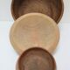 Three bowls solid wood turned patinated vintage