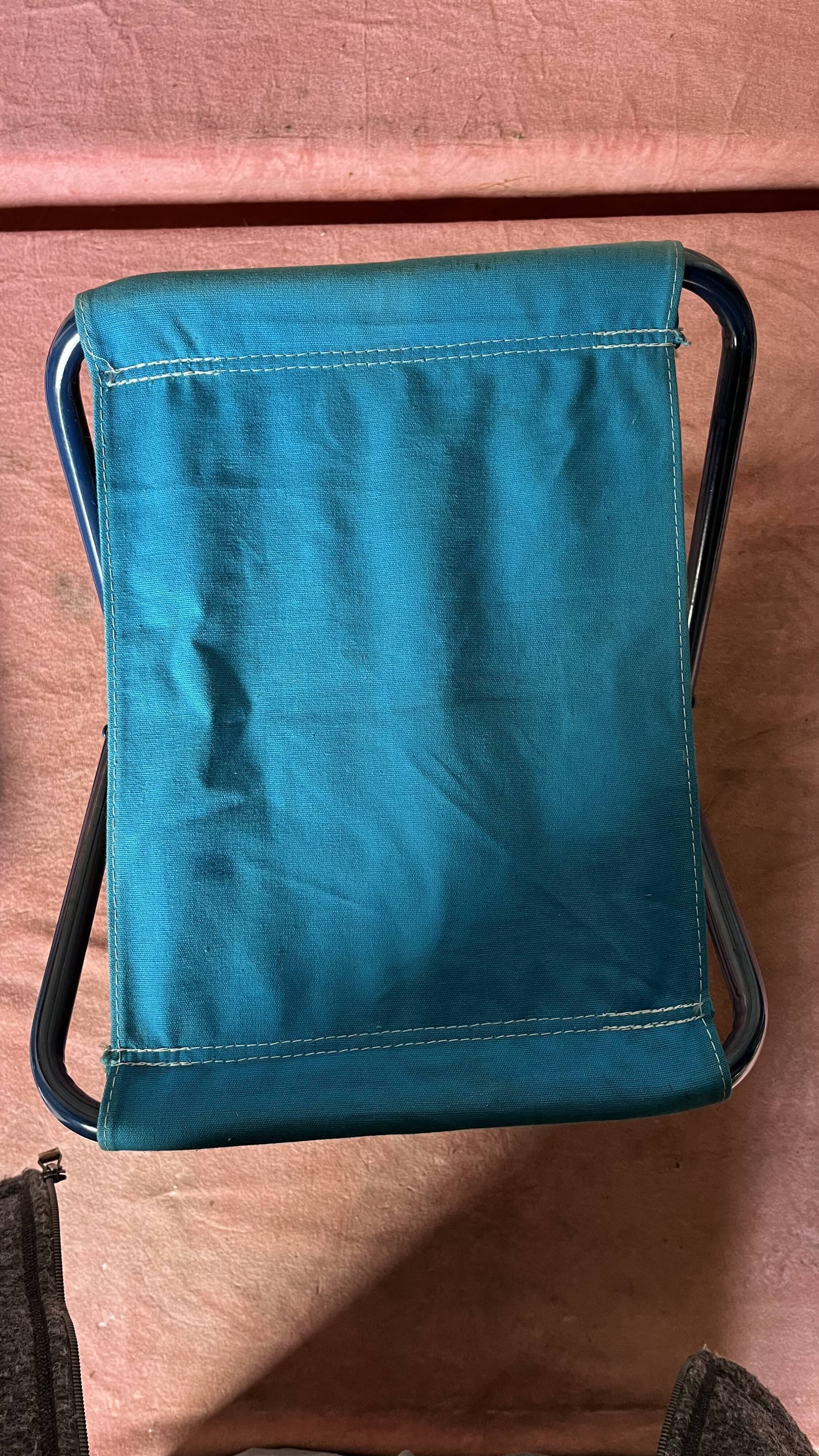 Pair of vintage canvas seats