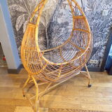 Vintage rattan crib