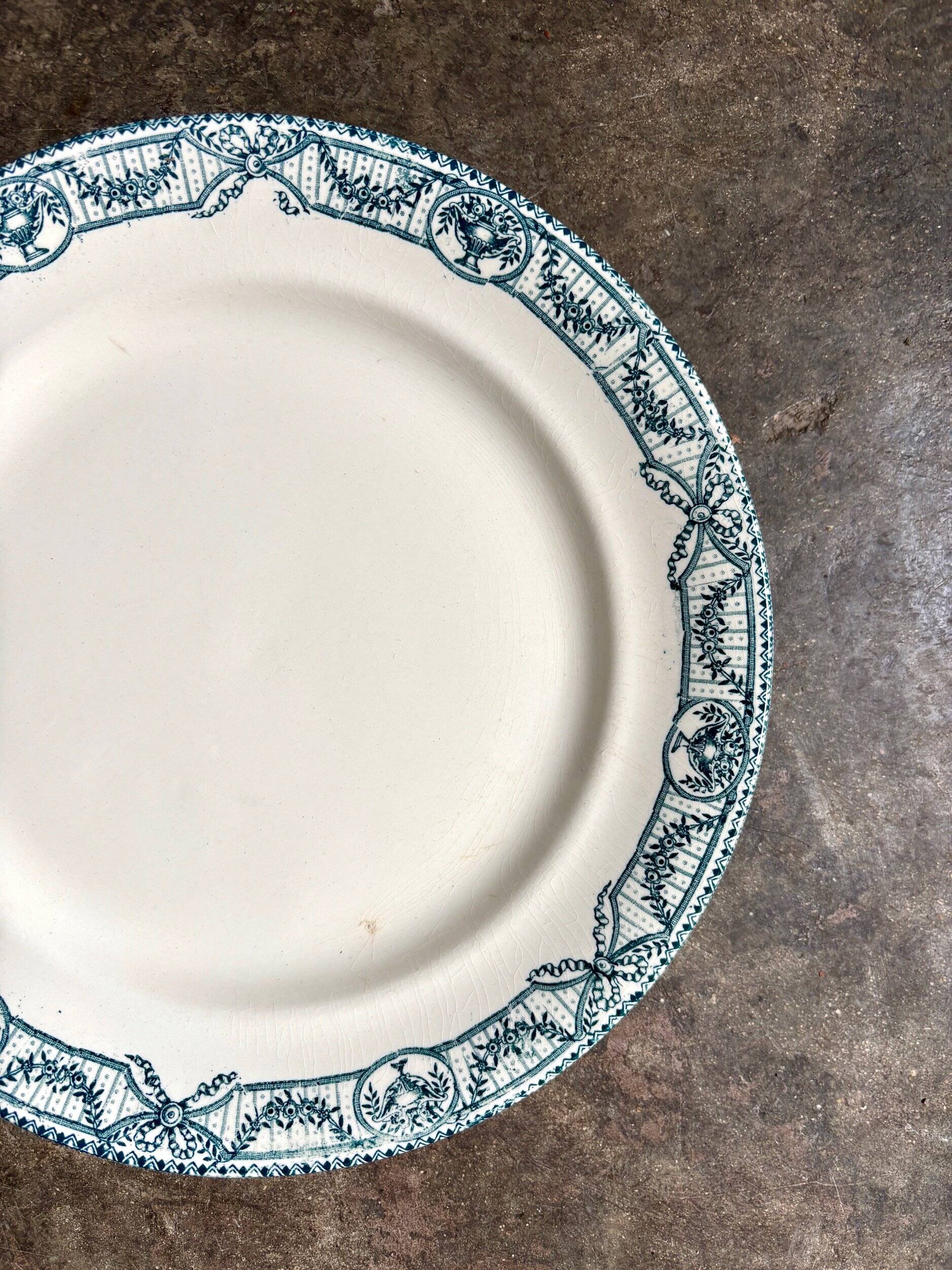 Round Salins ironstone dish, "Directoire" service