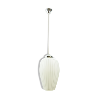 Vintage glass shade pendant lamp, 1960