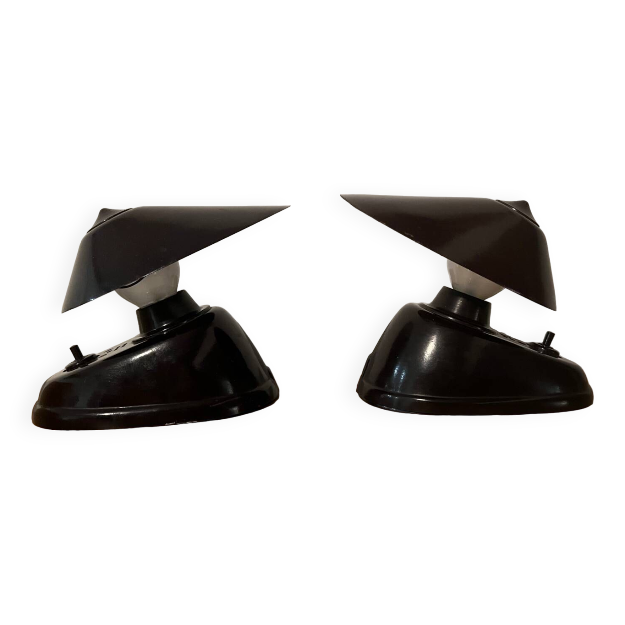 Pair of Bauhaus style Bakelite lamps/wall lights
