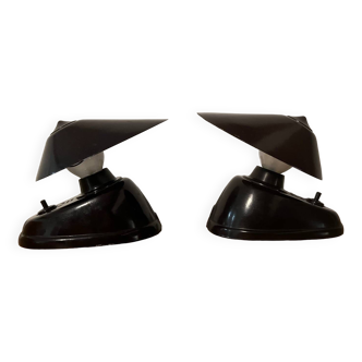 Pair of Bauhaus style Bakelite lamps/wall lights