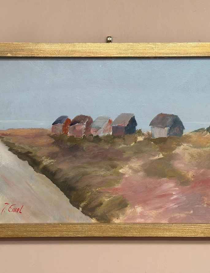 Original Swedish Oil on Panel – “Landskap”by J. Emel – Signed – Vintage