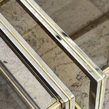 Duo de tables en laiton vintage