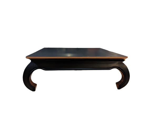 Black and copper coffee table