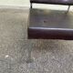 Scandinavian chair in faux leather and chrome steel 1980