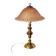lampe laiton polie 1970 abat jour pate verre vianne 56x35 elec ok