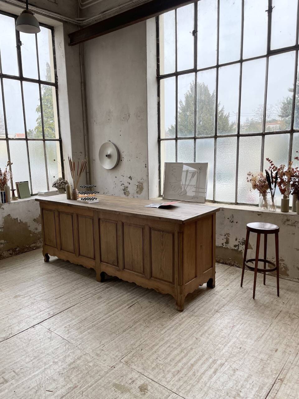 Comptoir en chêne XXL 260 cm