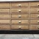 Old oak cabinet with fifteen drawers
