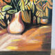 Nature morte, livres et tournesols, huile sur panneau