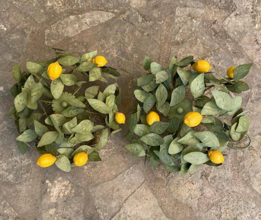 1 or 2 ceiling lights/wall lamps with a lemon fruit design, Art et Floristie collection.