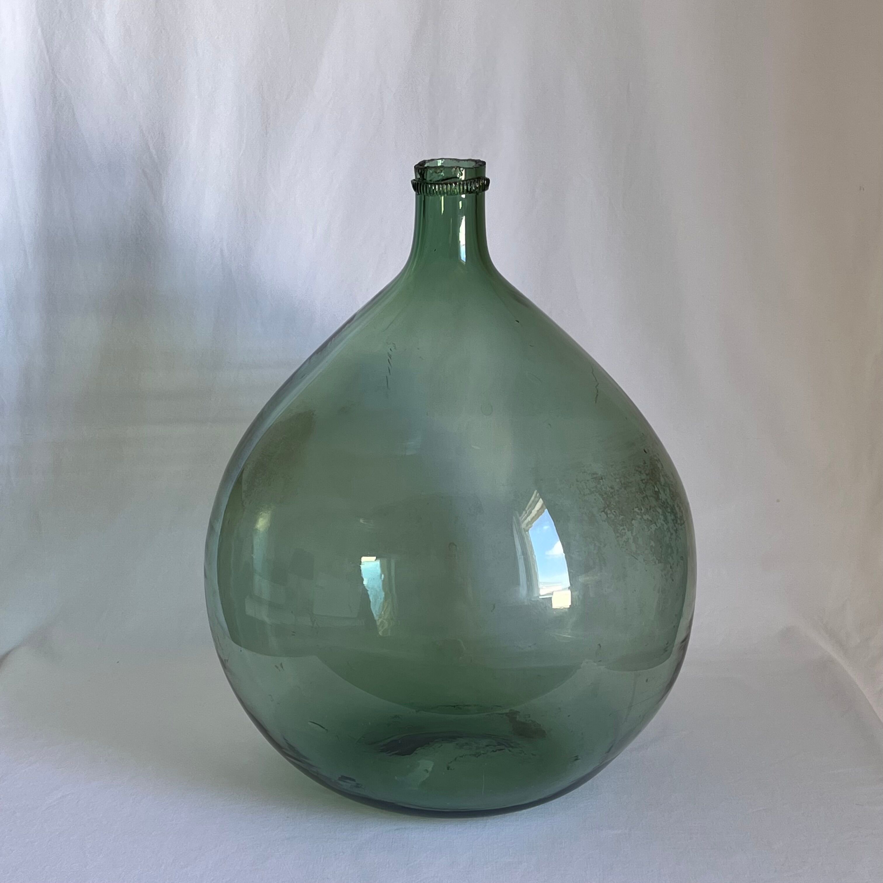Bonbonne dame jeanne ancienne 30l verte