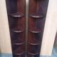 Paire d'encoignure colonne style art deco acajou
