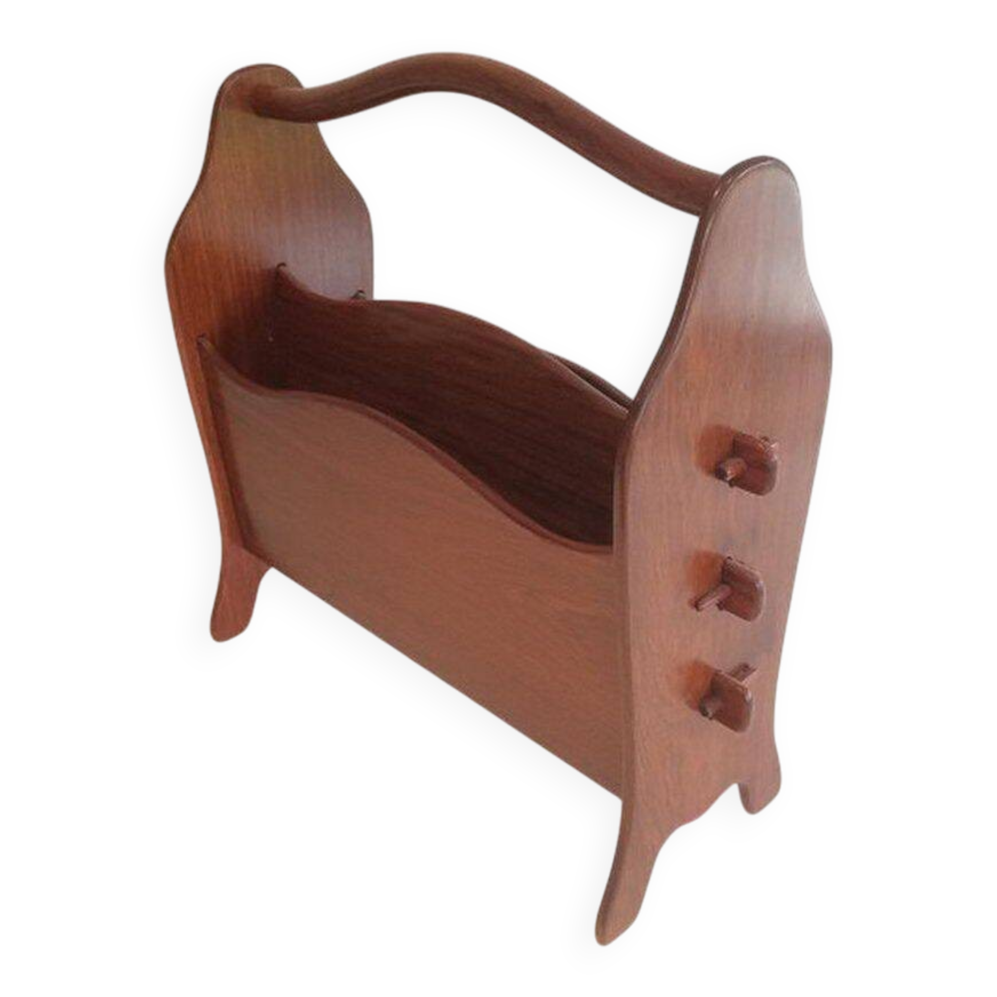 Scandinavian teak magazine rack