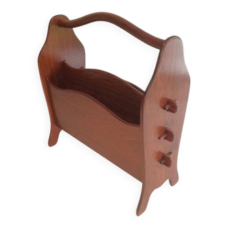 Scandinavian teak magazine rack