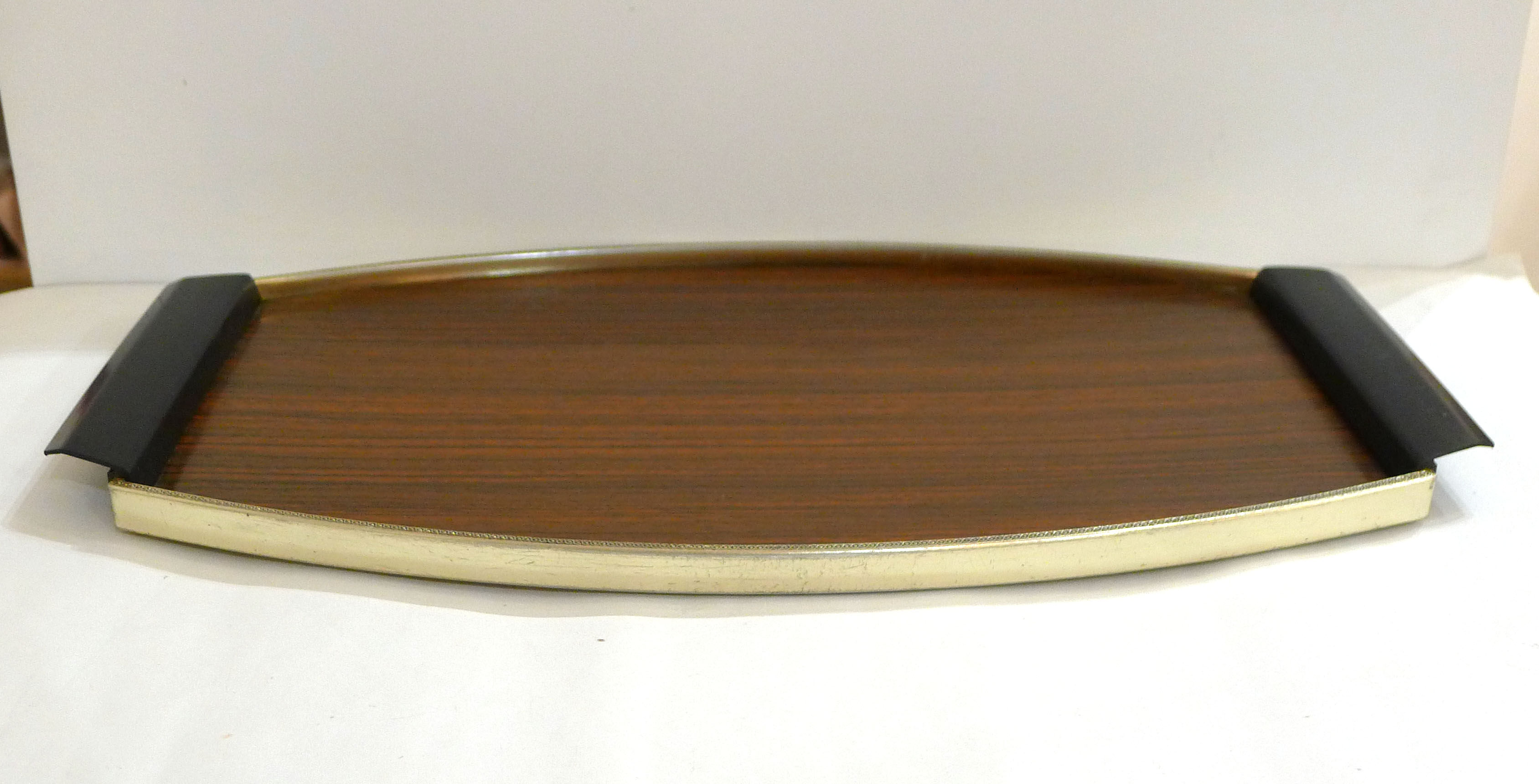 Vintage formica wood tray