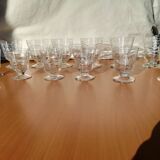 Set of 12 engraved Bohemian Crystal Glasses