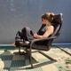 Fauteuil lounge poäng vintage ikéa 1999 cuir
