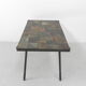 Brutalist coffee table with slate top